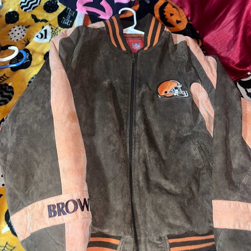 Vintage Cleveland Browns Leather Jacket